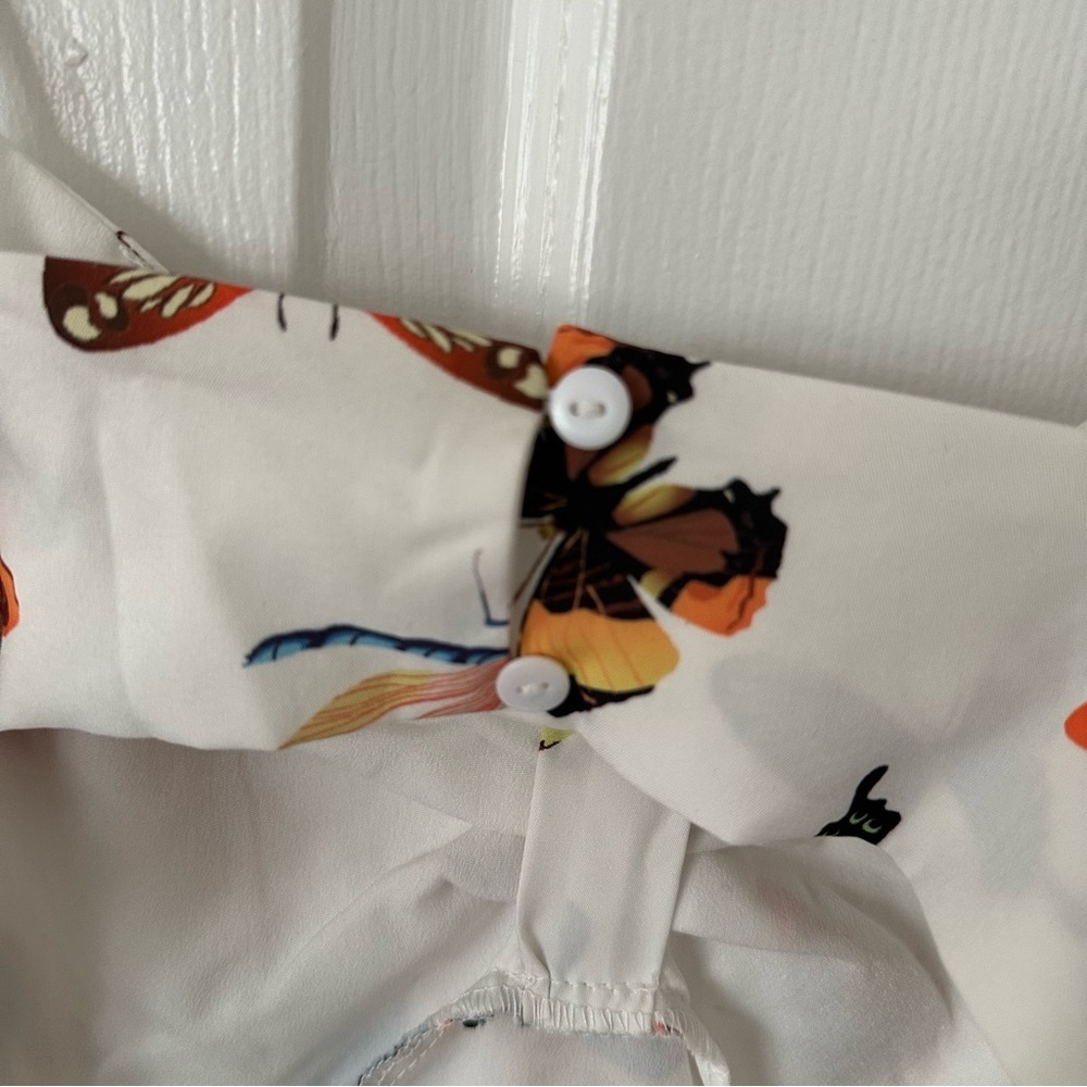 White Insect Mini Dress - Picture 6 of 10